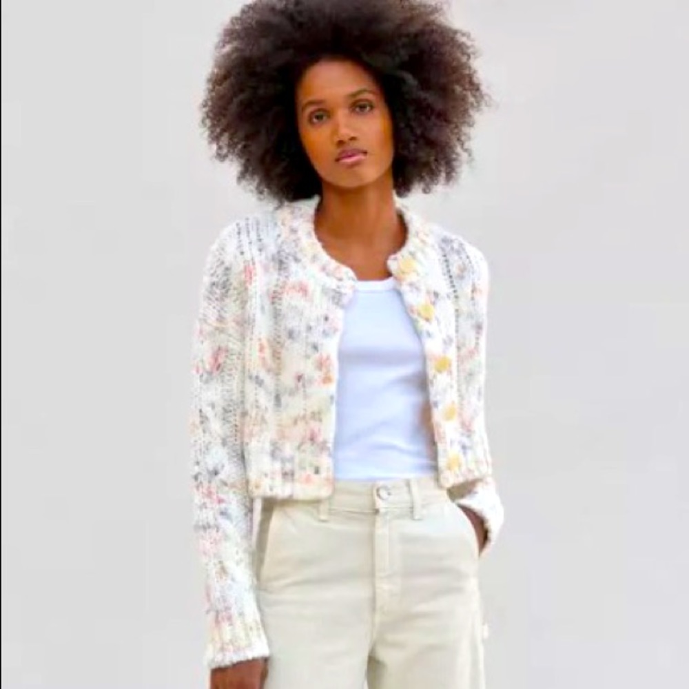 SALE! Multicolor UO Cameron cable knit cardigan XS